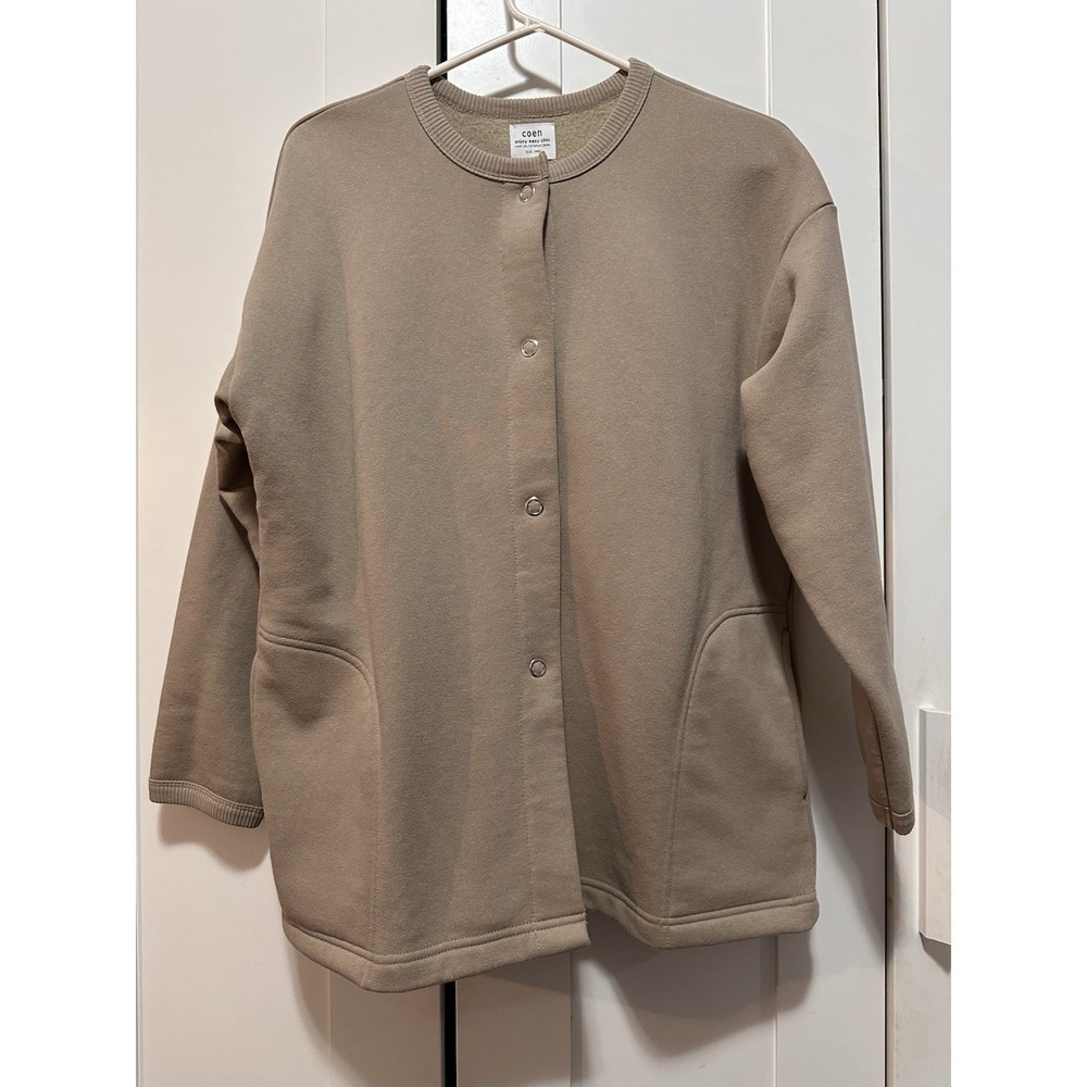 Coen Beige Sweater Women's Free Size Long Sleeve - Picture 6 of 12